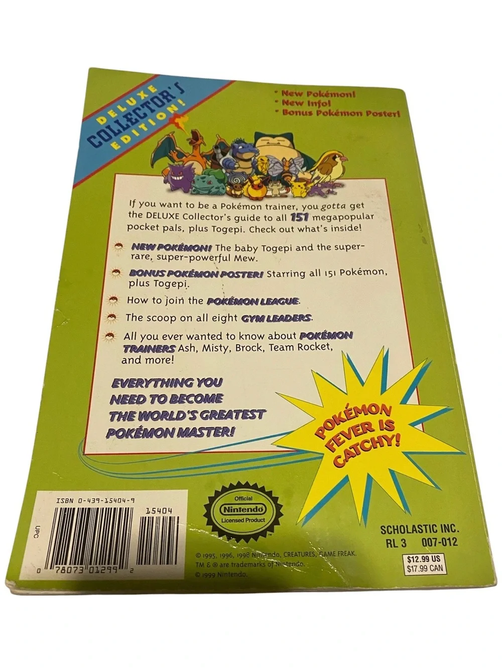 Official Pokemon Handbook by Maria S. Barbo 1999 Scholastic Paperback Collectors